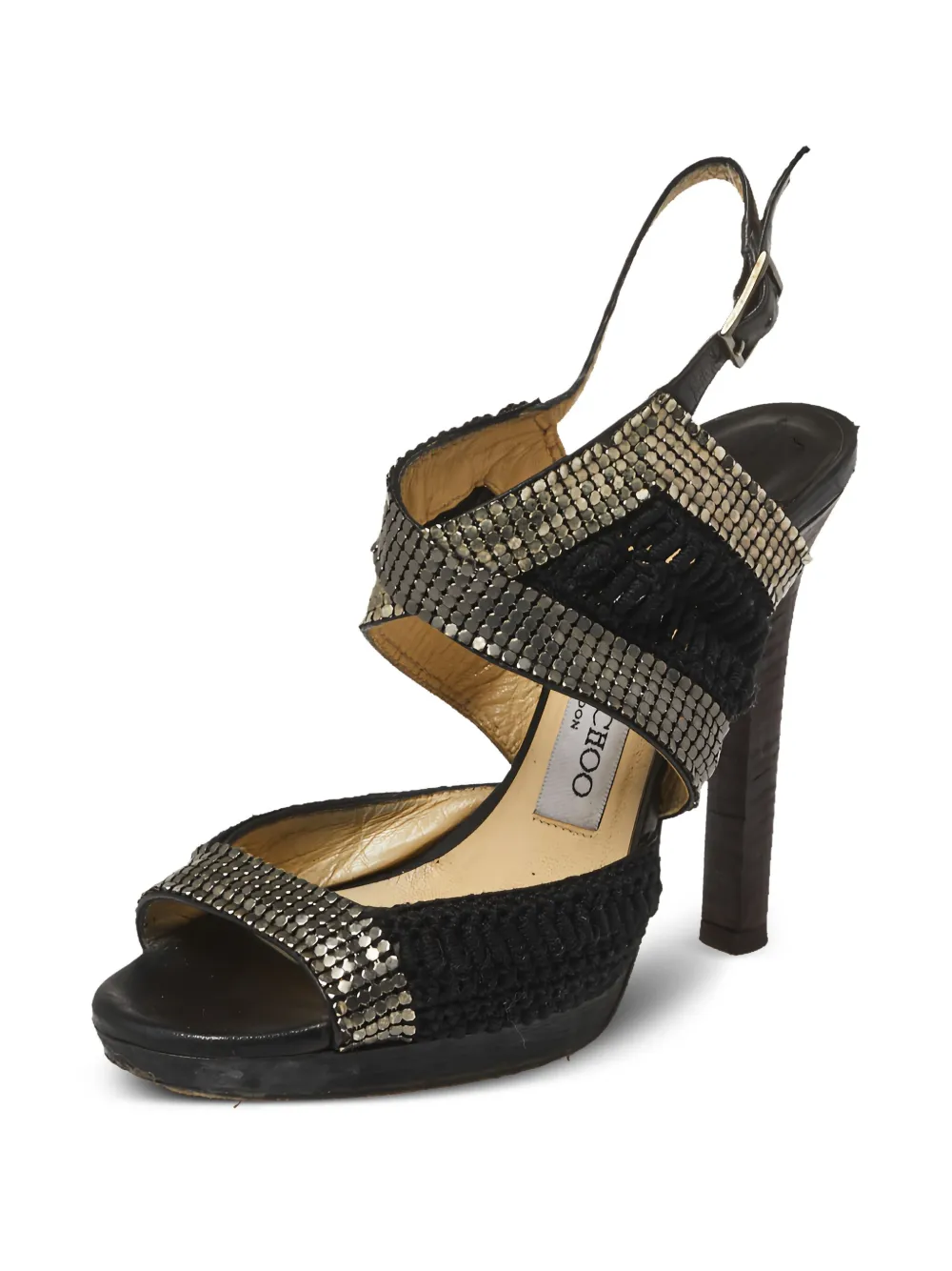 Jimmy Choo Pre-Owned 120mm mesh-detailed sandals | Image 2