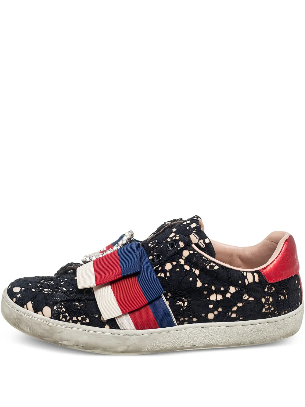 Pre-owned Gucci Ace Web Sneakers