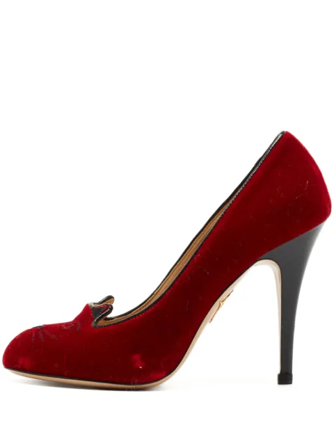 Charlotte Olympia zapatillas con cara de gato y tacón de 105mm de archivo