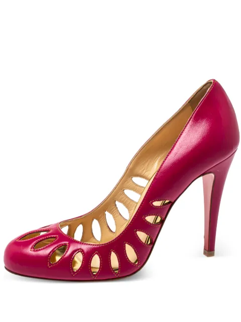 Christian Louboutin Pre-Owned zapatillas con corte y tacón de 105mm