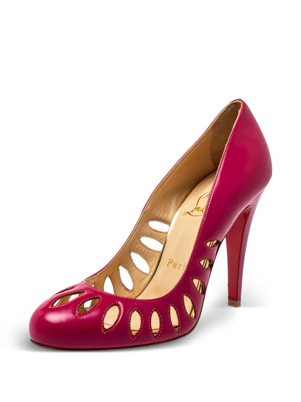 Christian Louboutin Pre-Owned 105 mm pumps met uitgesneden details - Roze