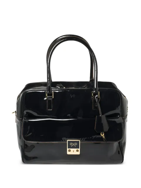 Anya Hindmarch patent leather satchel bag