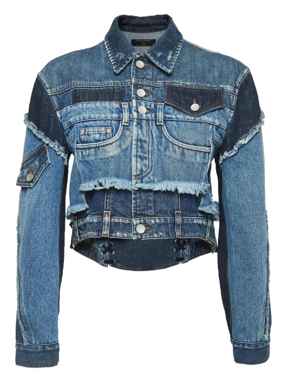 Dolce & Gabbana Pre-Owned cropped denim jacket | Blue | Image 1