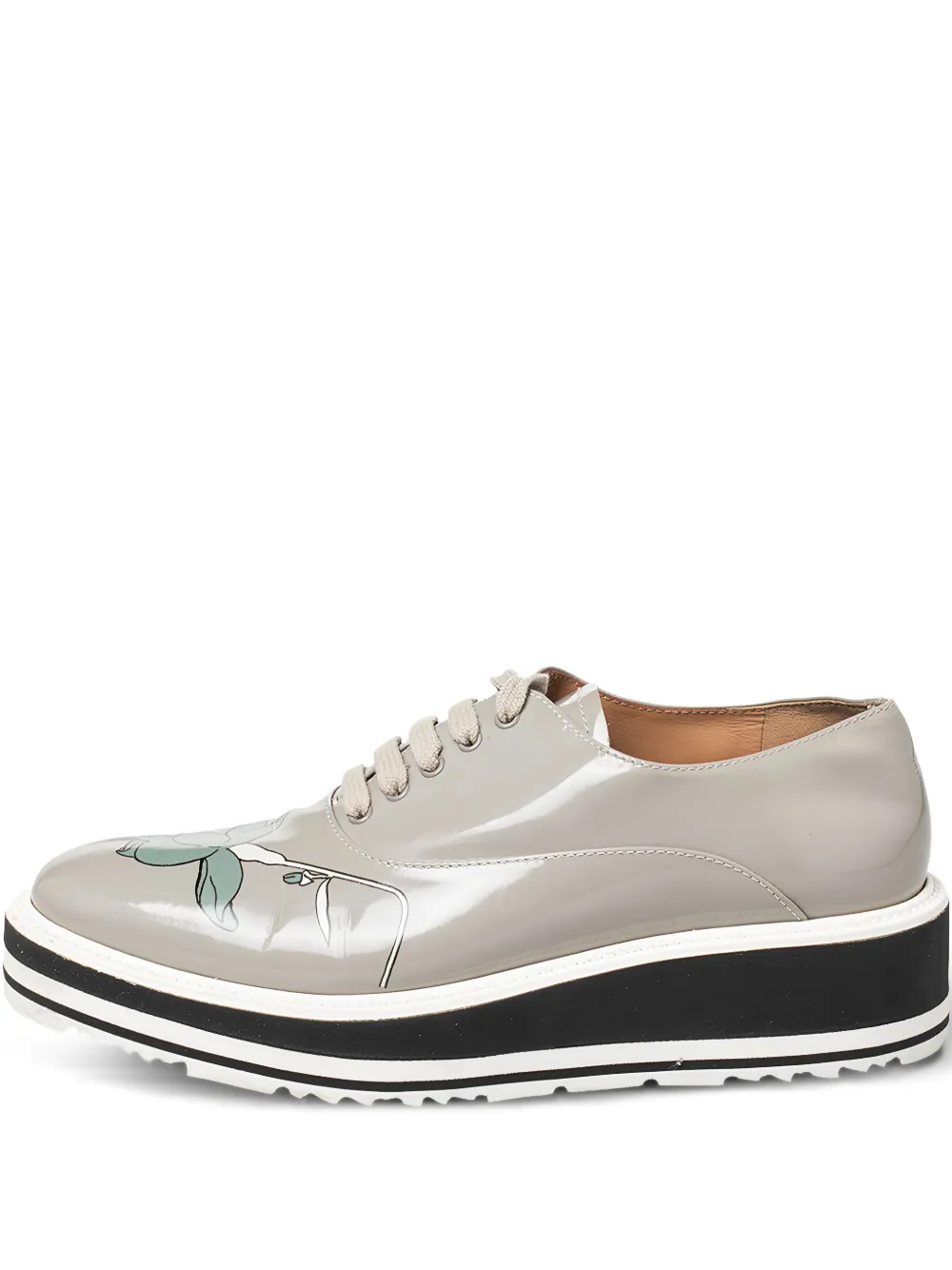 Prada Pre-Owned 45mm leather oxford shoes | Grey | Image 1