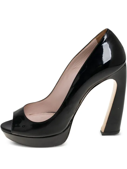 Miu Miu Pre-Owned sandalias de charol con tacón de 120mm