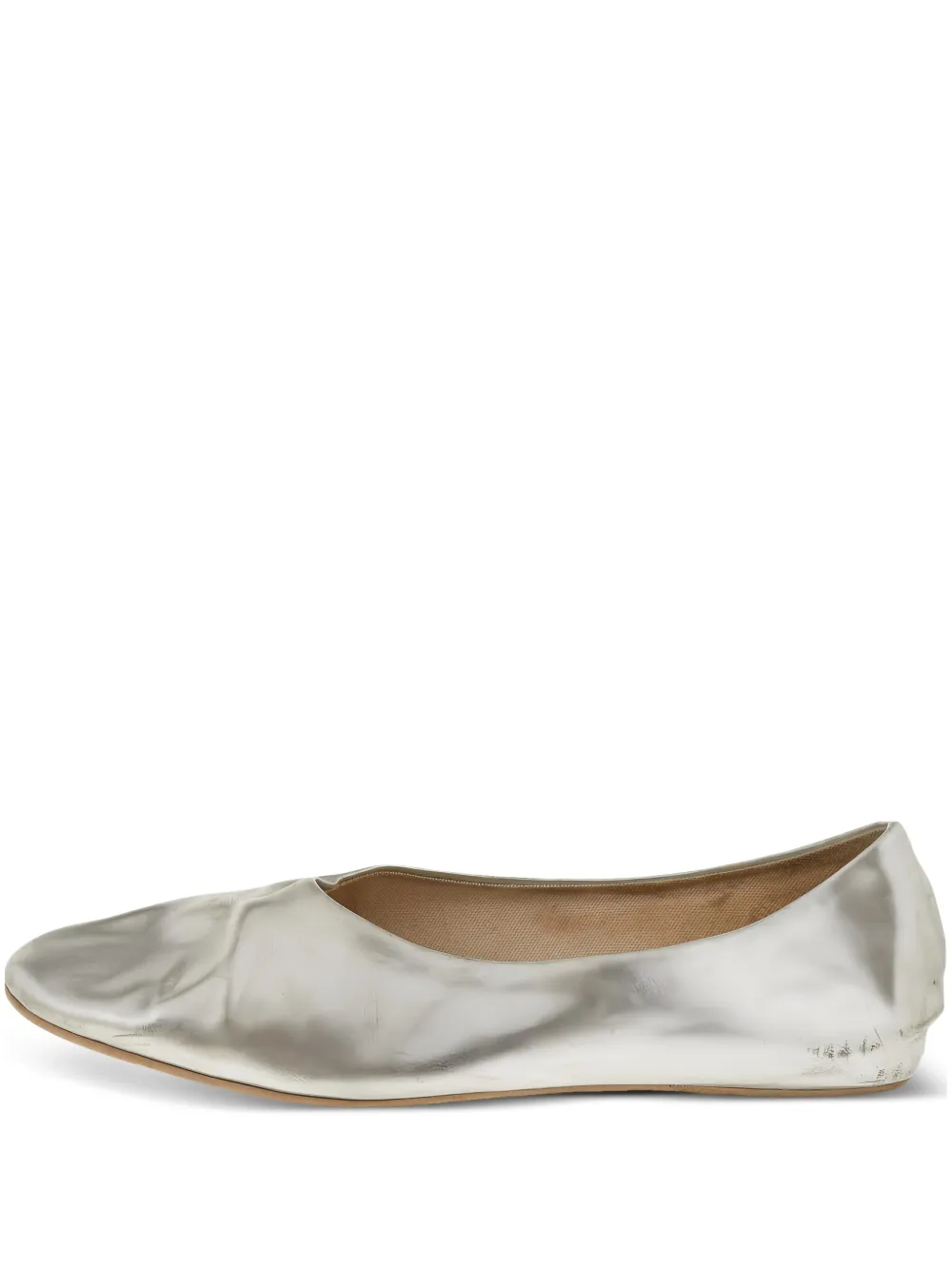 Stella McCartney Pre-Owned metallic-effect ballerinas | Silver | Image 1