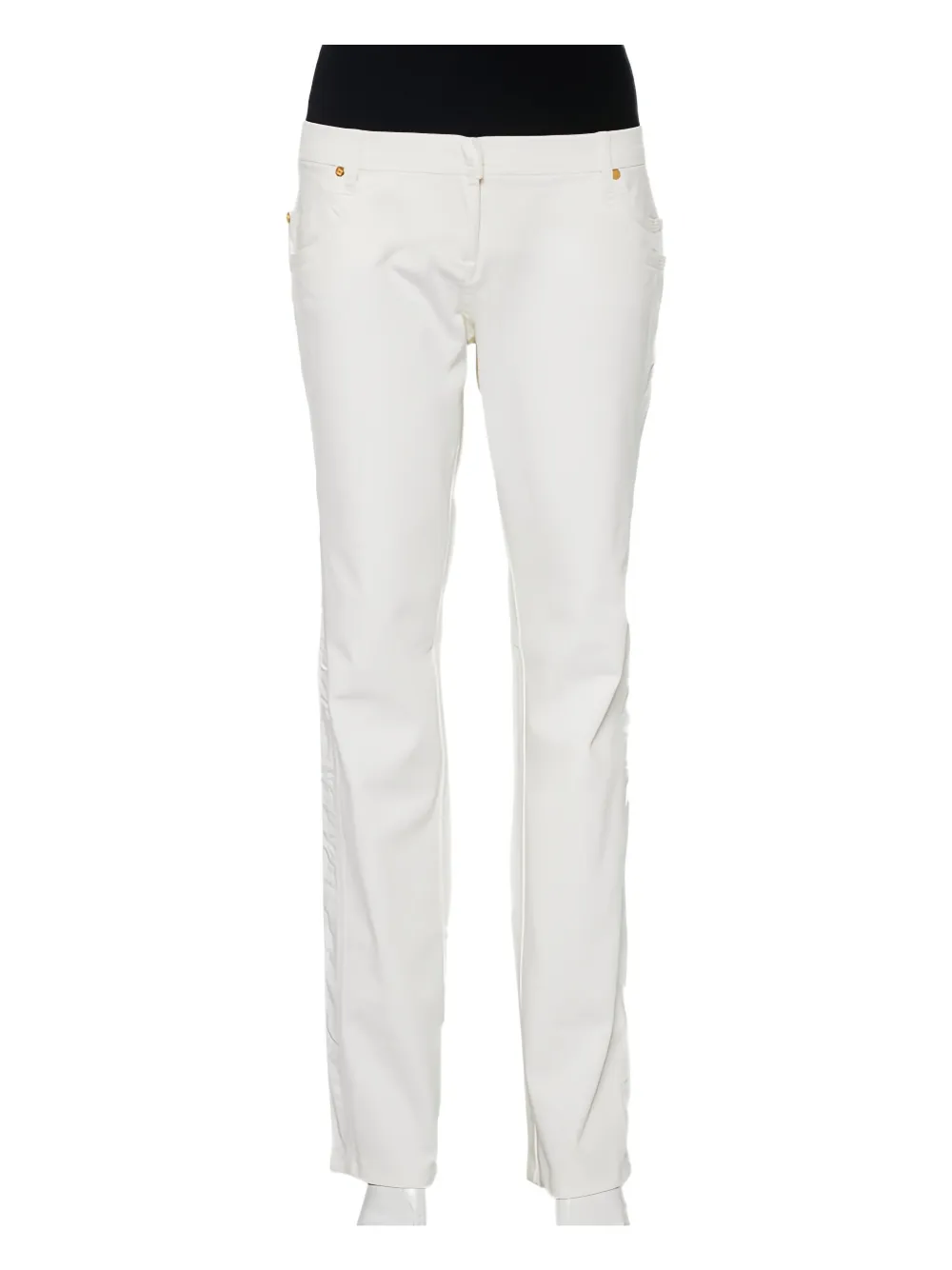 Pre-owned Roberto Cavalli Vintage Two-tone Jeans In White