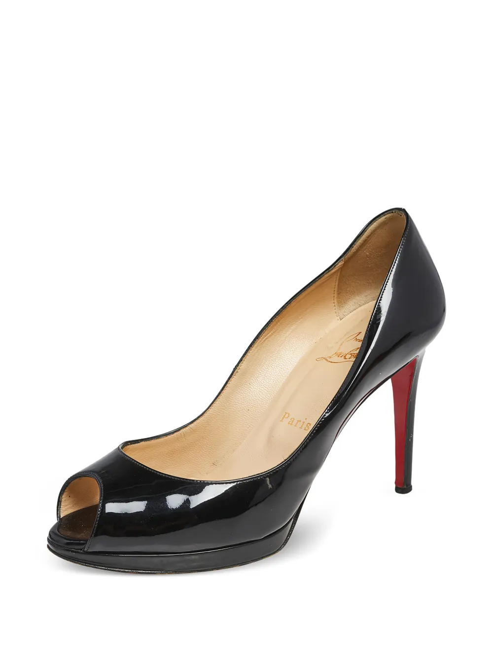 Christian Louboutin Pre-Owned 100 mm pumps met open neus - Zwart