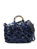 CHANEL Pre-Owned cotton rope tote bag - Blue