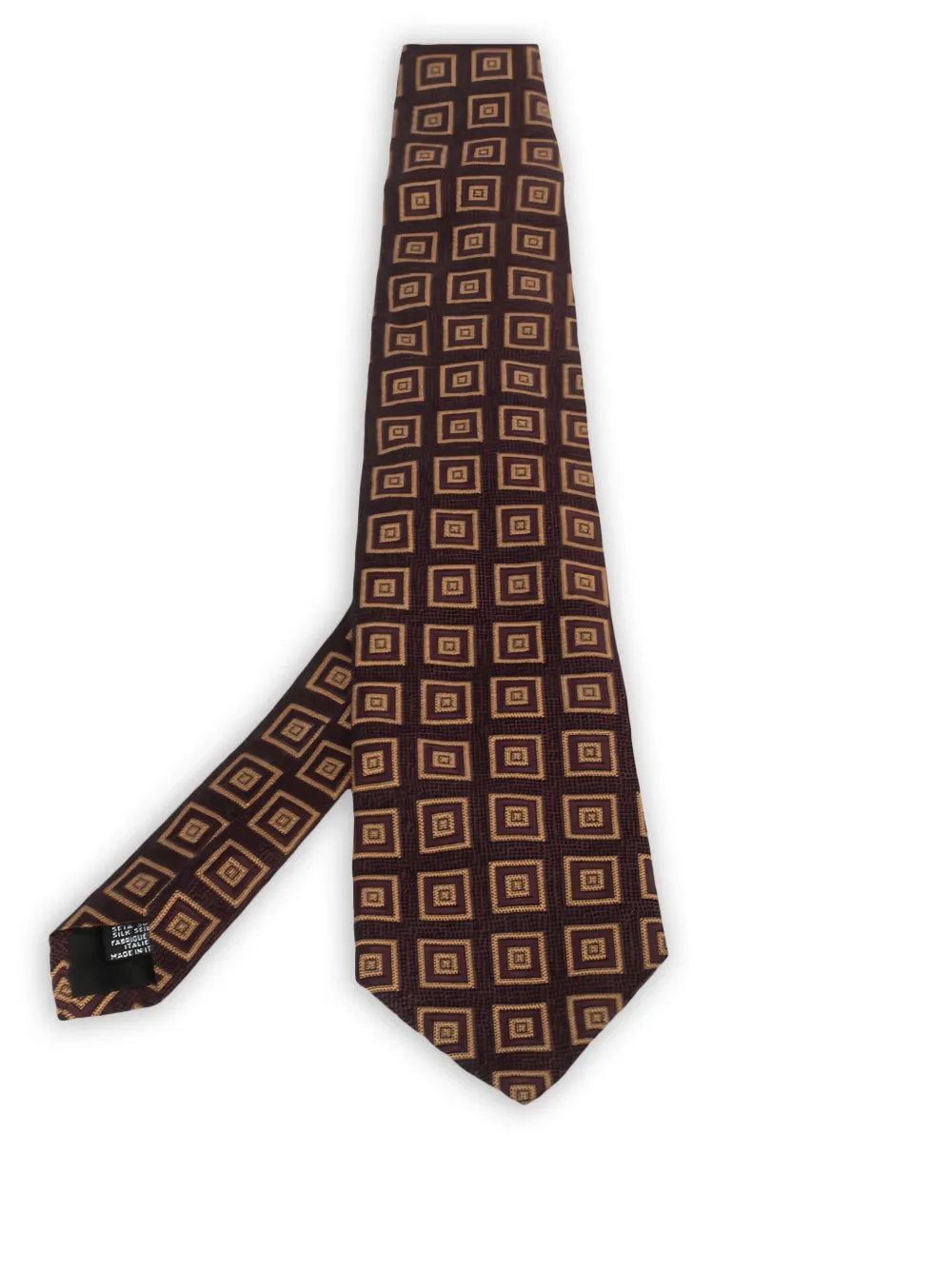 BOSS pre-owned geometric-patterned tie | Red | Image 1