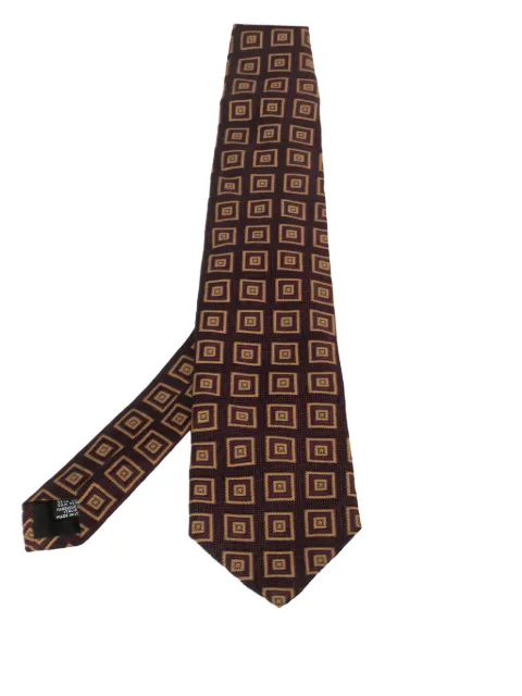 BOSS pre-owned geometric-patterned tie