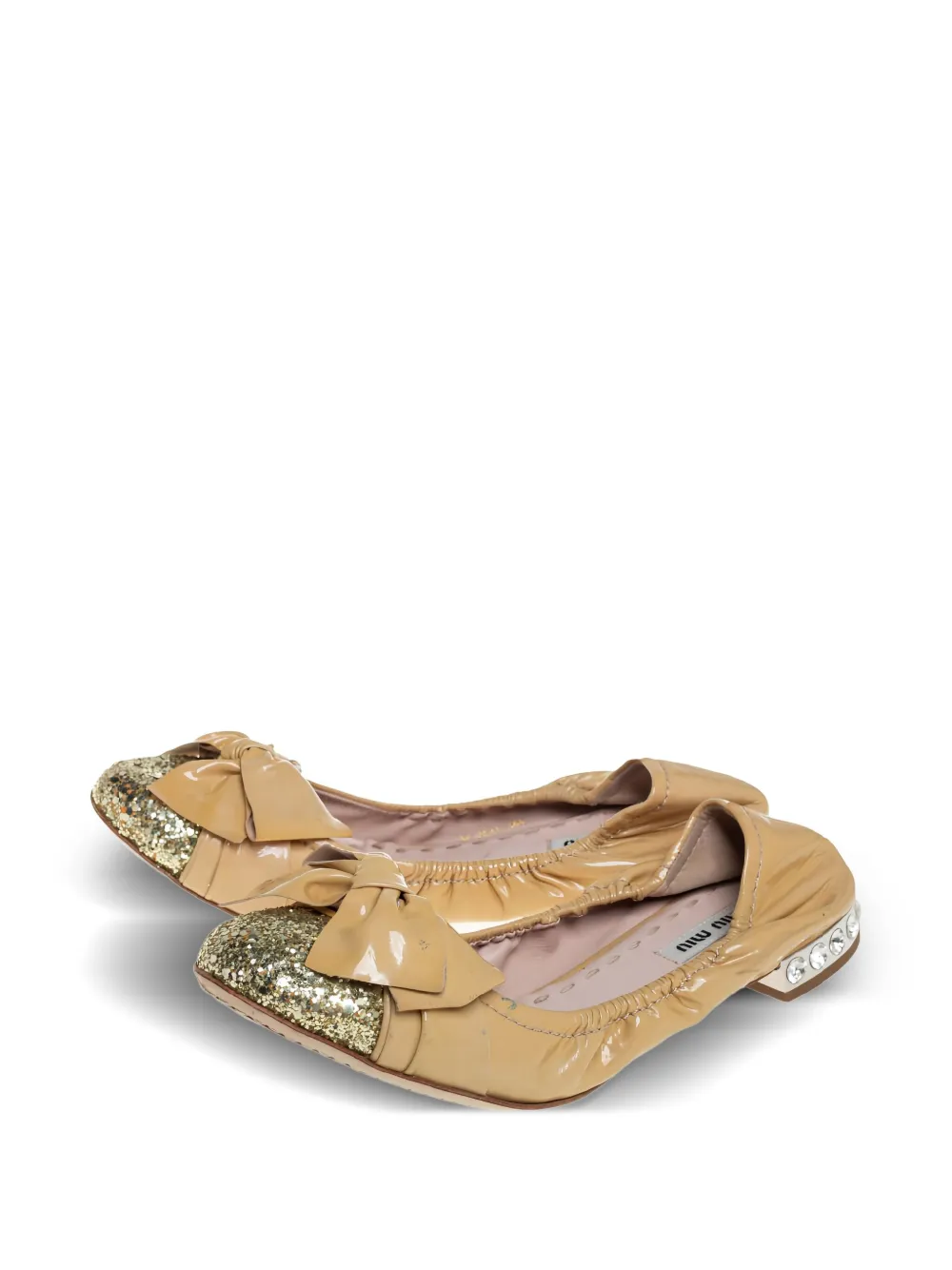 Miu Miu Pre-Owned bow-embellished ballet flats | Shoes | Image 2
