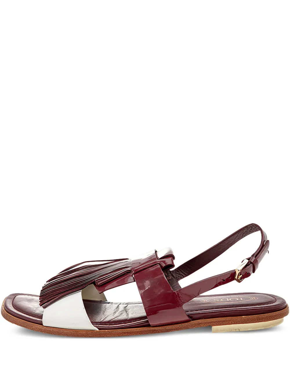 Tod's Vintage fringed leather sandals | Red | Image 1
