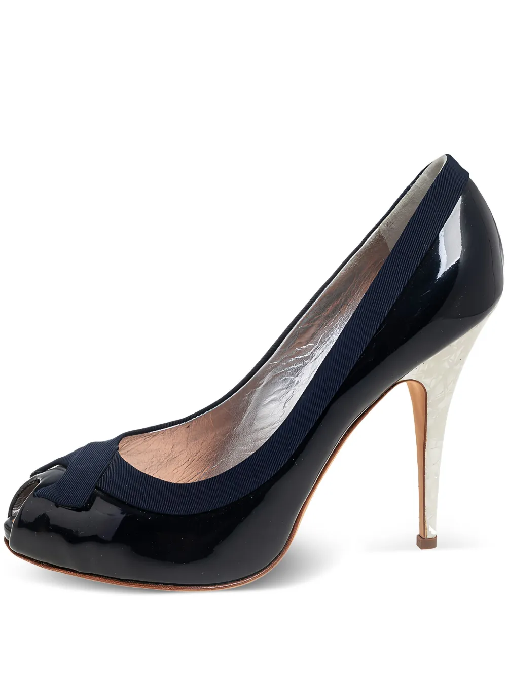 Giuseppe Zanotti pre-owned 120mm peep-toe patent-leather pumps | Blue | Image 1