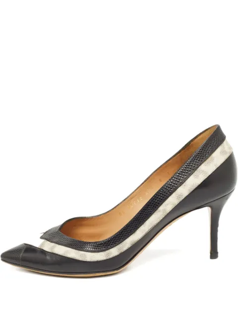 Ferragamo Pre-Owned zapatillas con paneles y tacón de 85mm