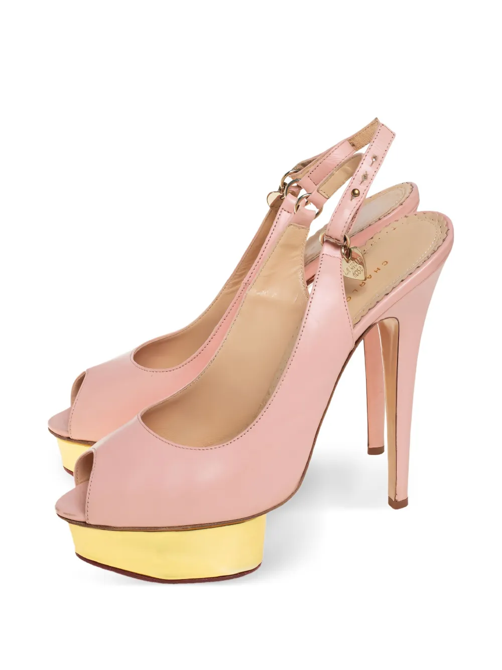 Charlotte Olympia 150 mm leren sandalen met hak - Roze
