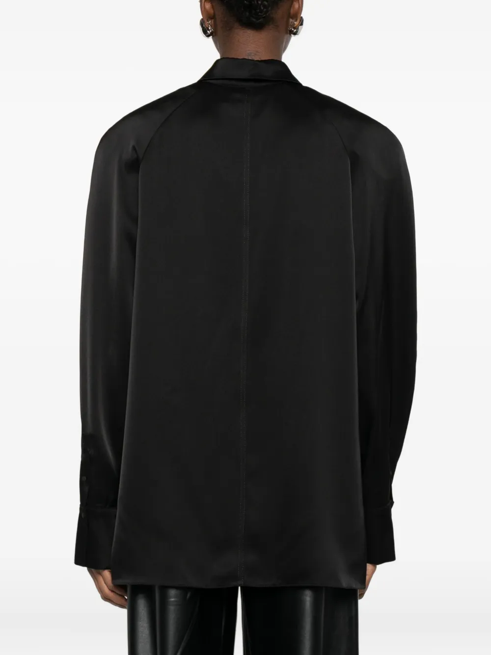 David Koma Satijnen blouse Zwart