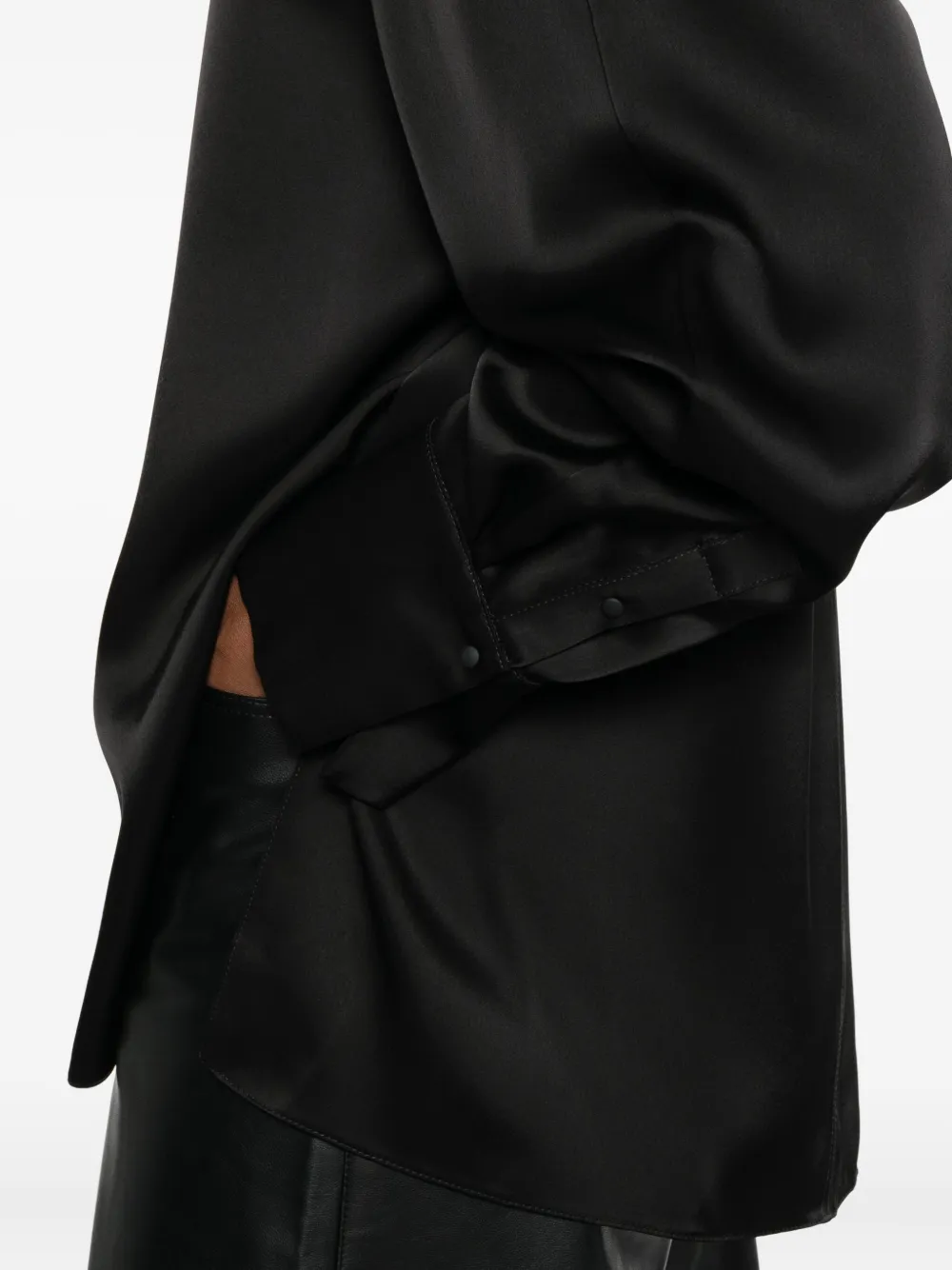 David Koma Satijnen blouse Zwart