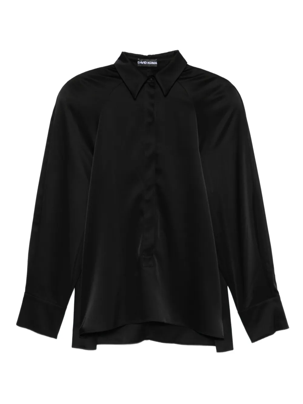 David Koma satin shirt | Black | Image 1
