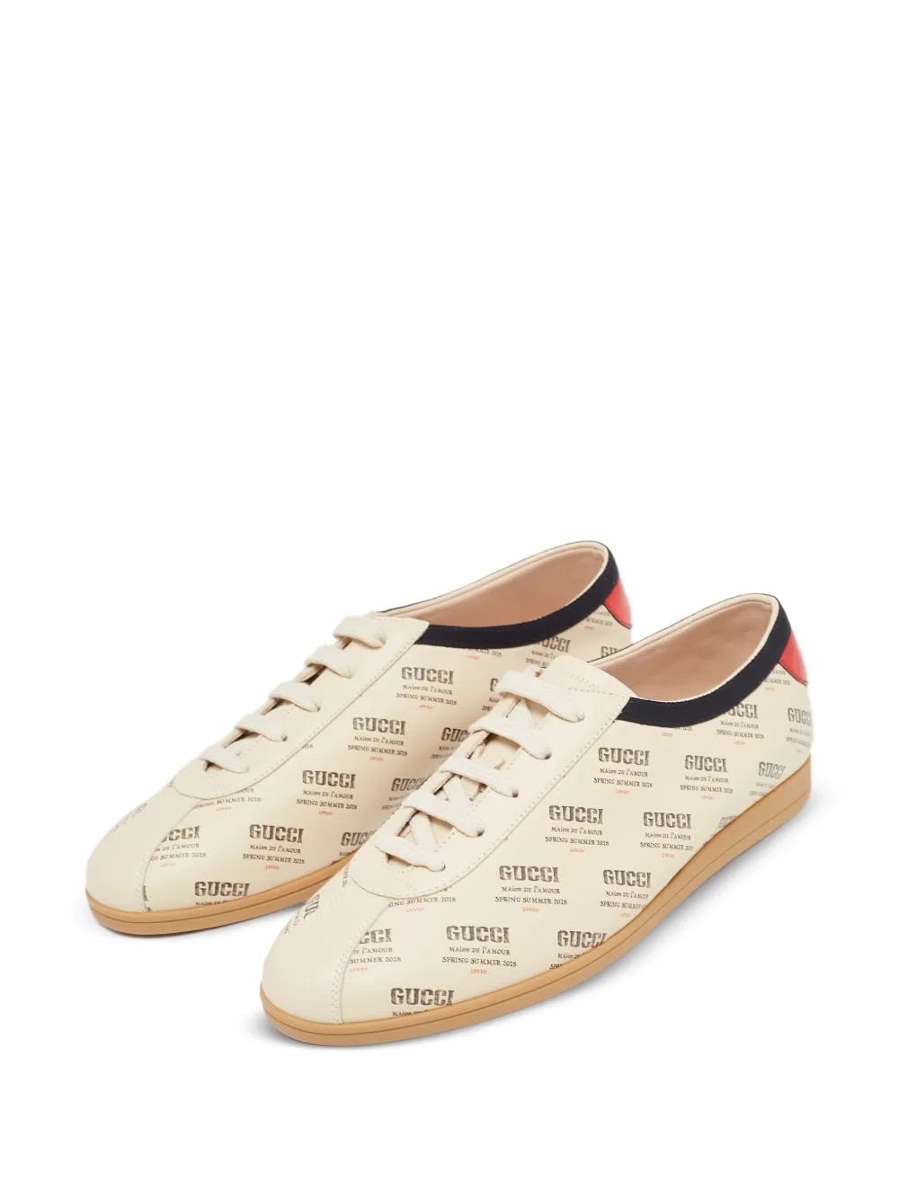 Gucci Pre-Owned Sneakers met logoprint - Beige
