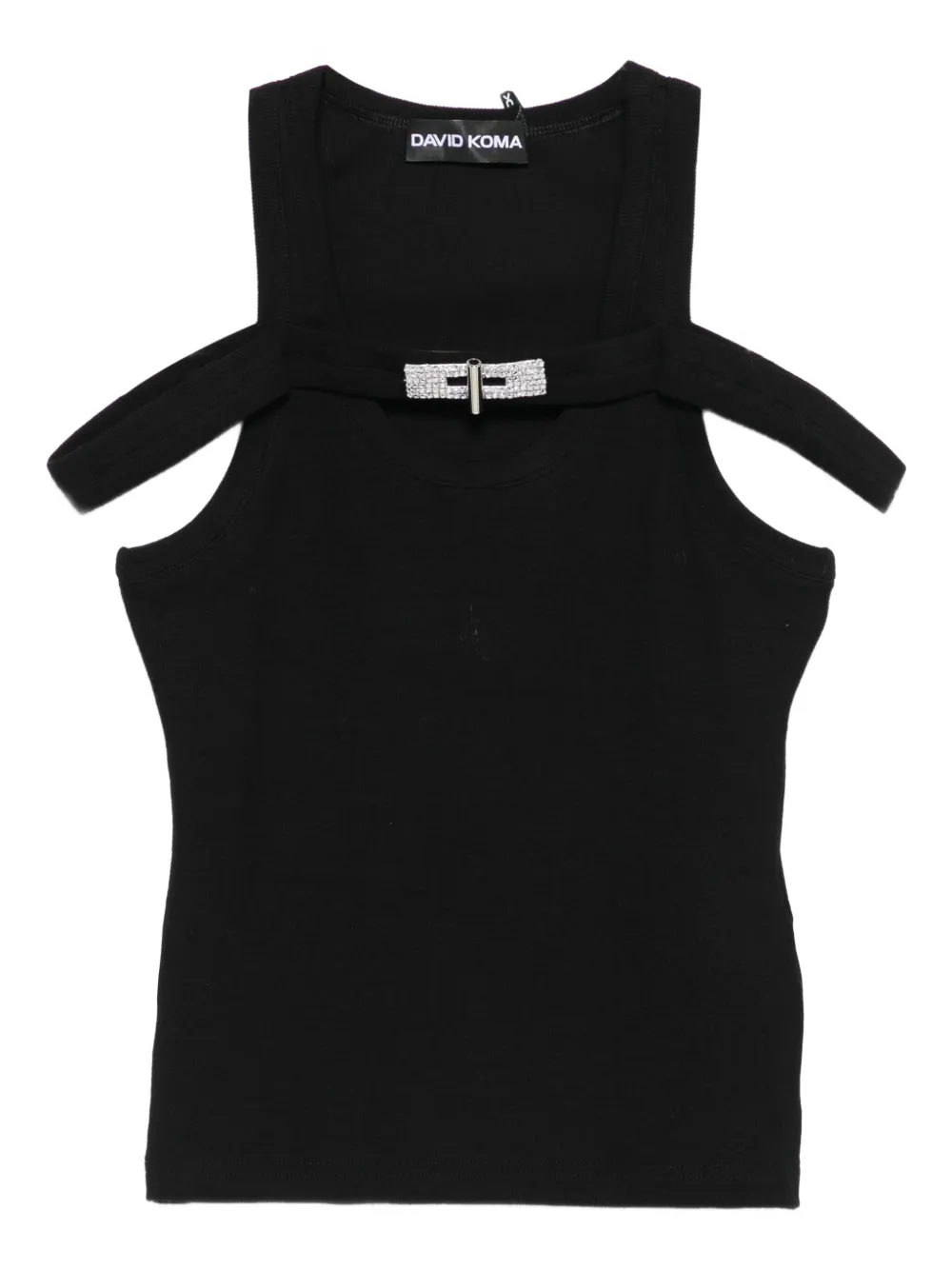 David Koma Top met kristallen Zwart