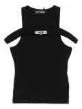 David Koma crystal-embellished top - Black