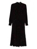 Alessandra Rich bow-print silk dress - Black