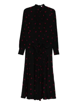 送料関税込【Alessandra Rich】シルクドレス Alessandra Rich プリント シルクドレス | ブラック | FARFETCH JP