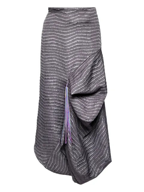 Emporio Armani Pre-Owned textured draped skirt
