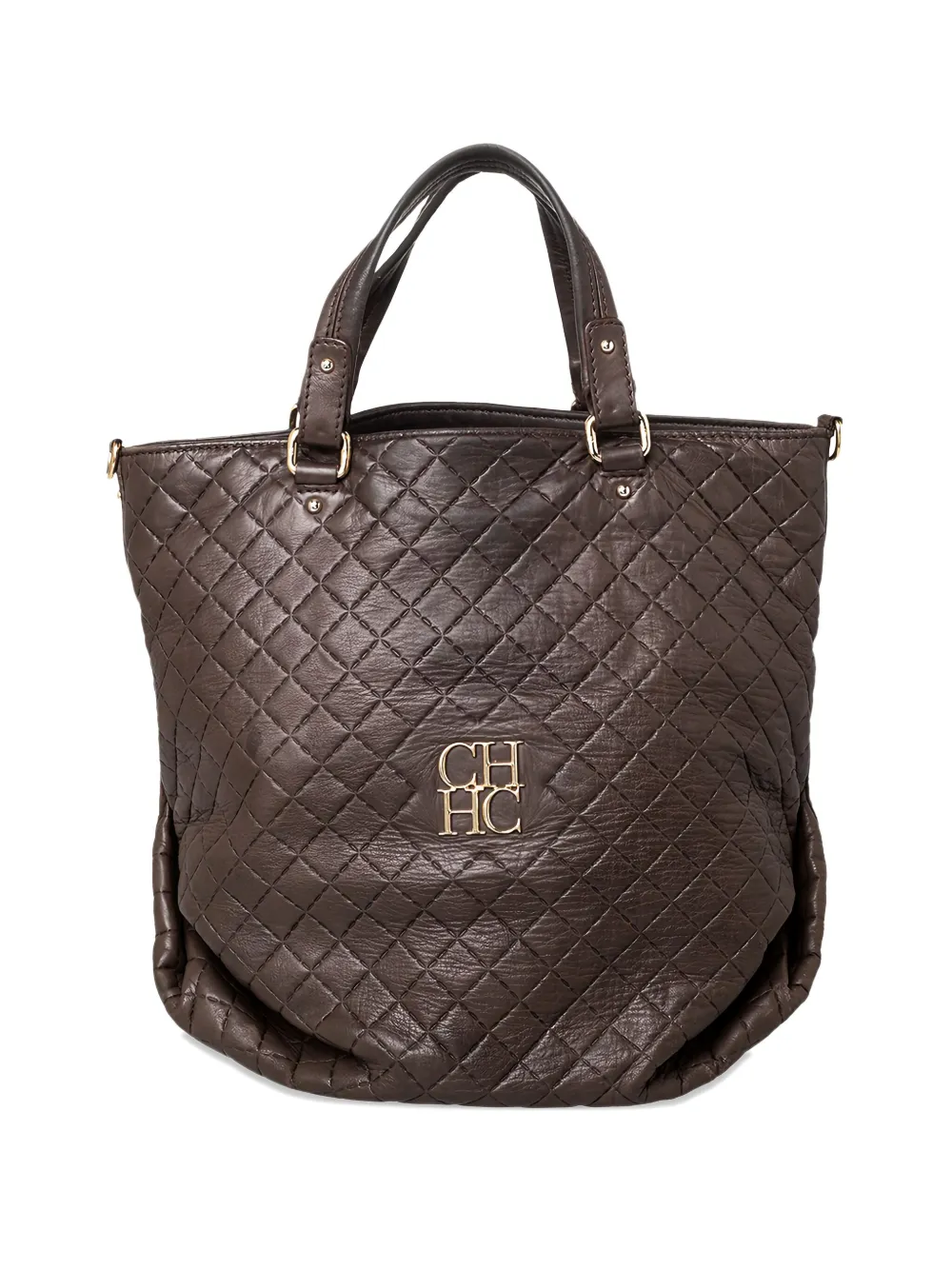 Carolina Herrera Vintage quilted leather tote bag | Brown | Image 1