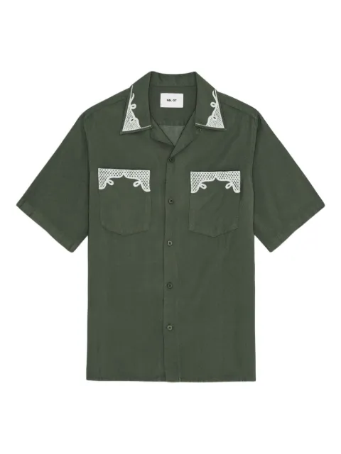 NN07 embroidered-pocket short-sleeve shirt