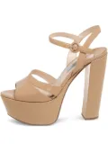Prada Pre-Owned platform block-heel sandals - Neutrals
