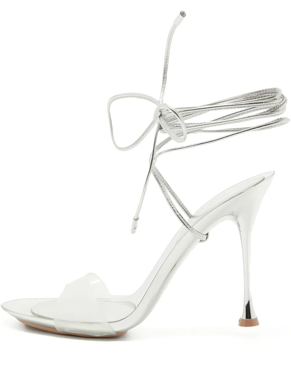 Gianvito Rossi pre-owned 110mm metallic stiletto-heel sandals | Silver | Image 1
