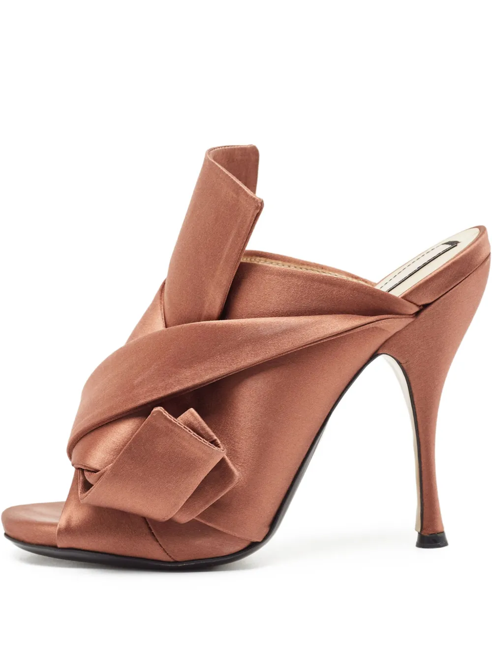 Nº21 pre-owned 120mm knotted satin sandals