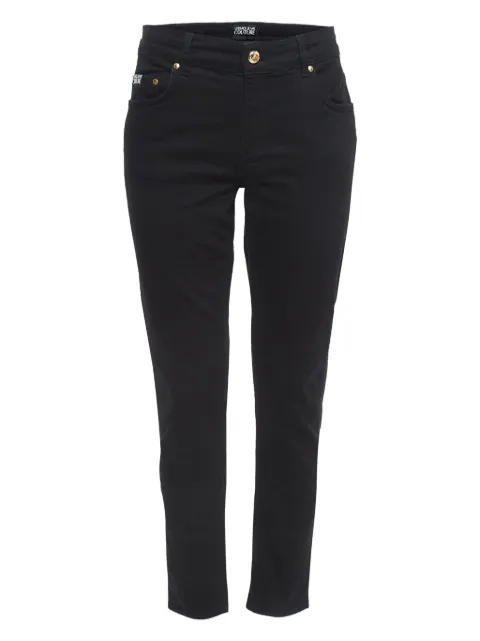 Versace Pre-Owned logo-embroidered jeans