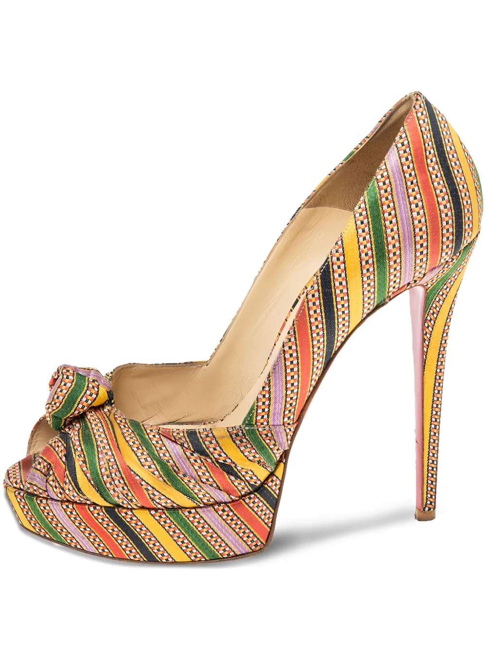 Christian Louboutin Pre-Owned Greissimo 140mm パンプス - イエロー Christian Louboutin Pre-Owned Greissimo 140mm パンプス - イエロー