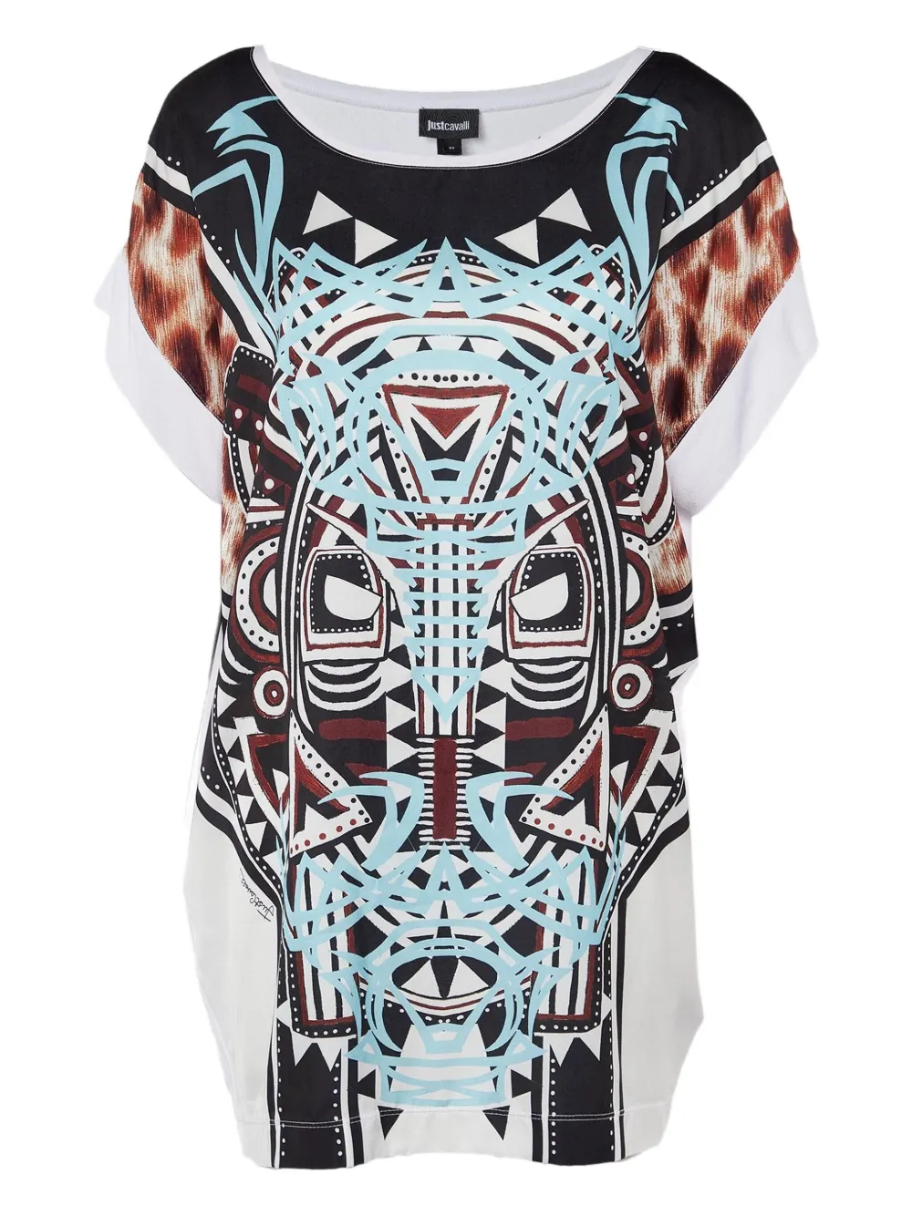 Just Cavalli Vintage graphic-print tunic top | White | Image 1