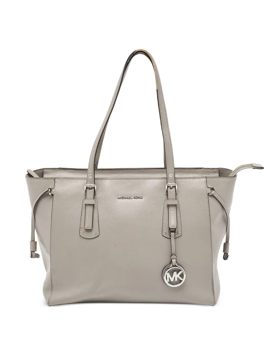 Michael Kors プレオウンド Voyager ロゴチャーム ハンドバッグ - グレー Michael Kors プレオウンド Voyager ロゴチャーム ハンドバッグ - グレー