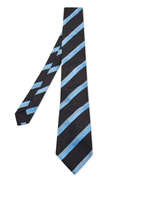 BOSS corbata de seda con rayas estampadas pre-owned
