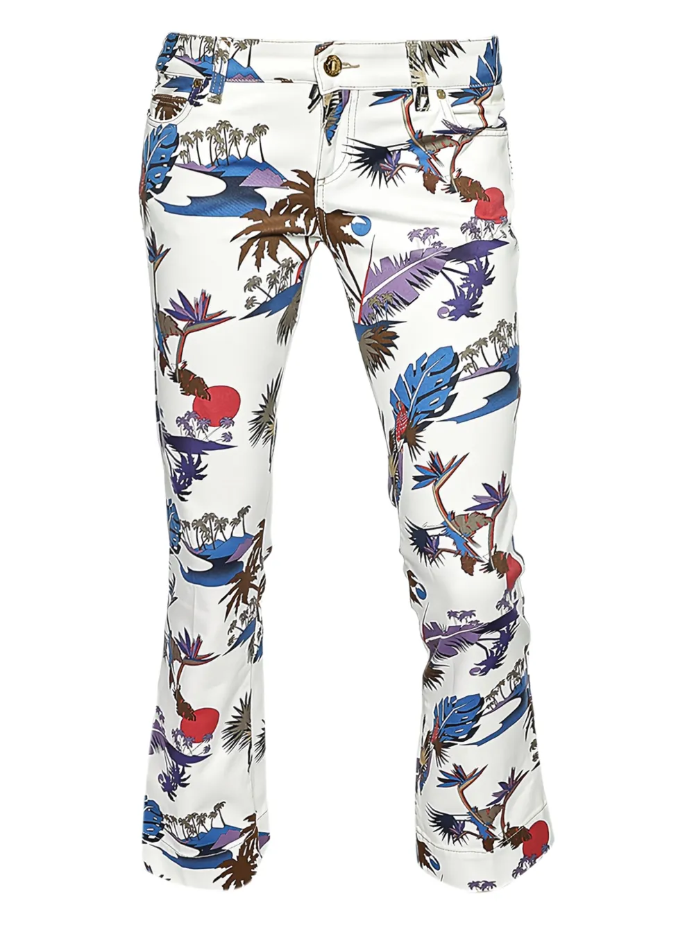 Gucci Pre-Owned floral-print trousers | White | Image 1