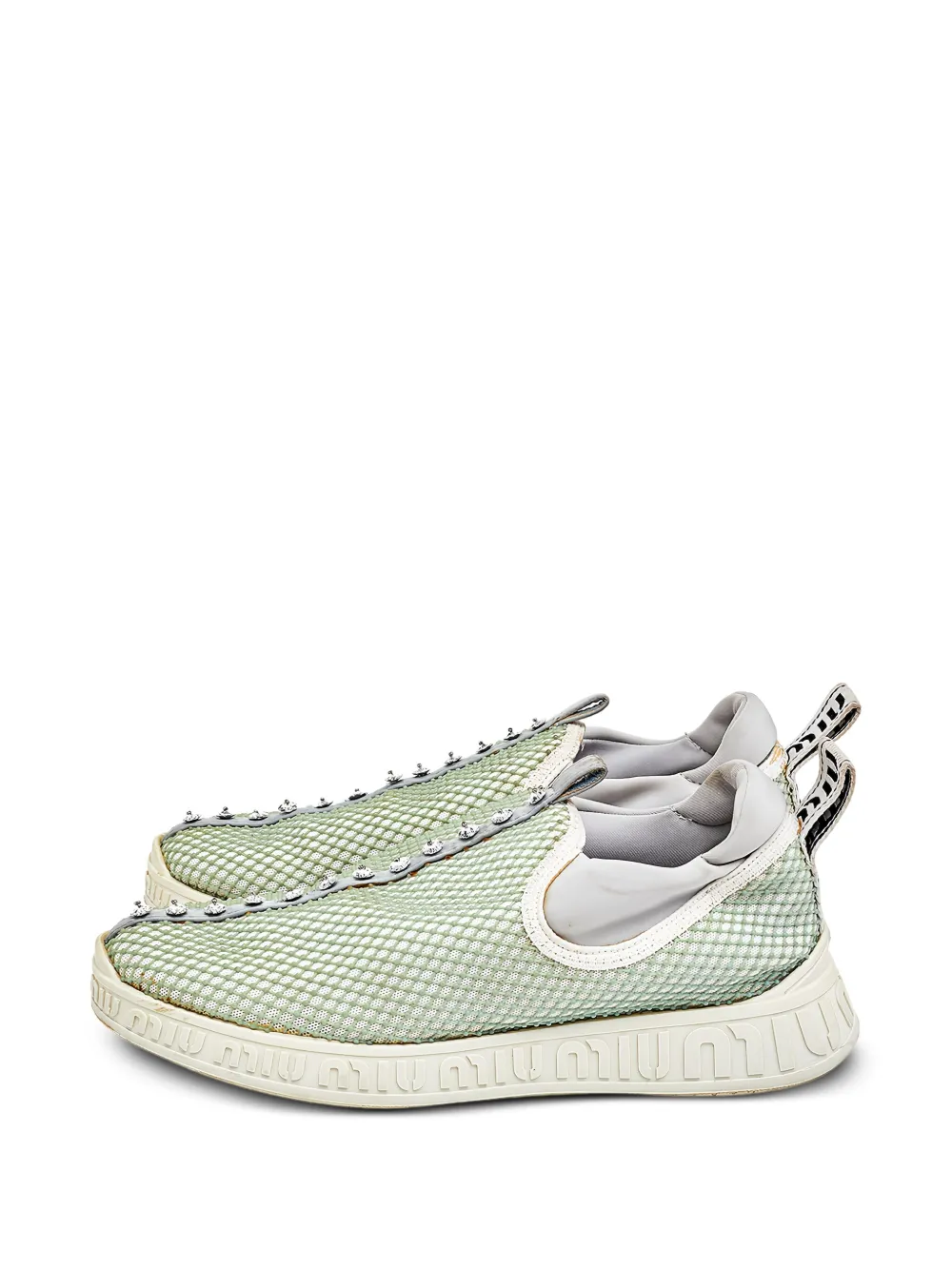 Miu Miu Pre-Owned diamond-pattern sneakers | Image 2