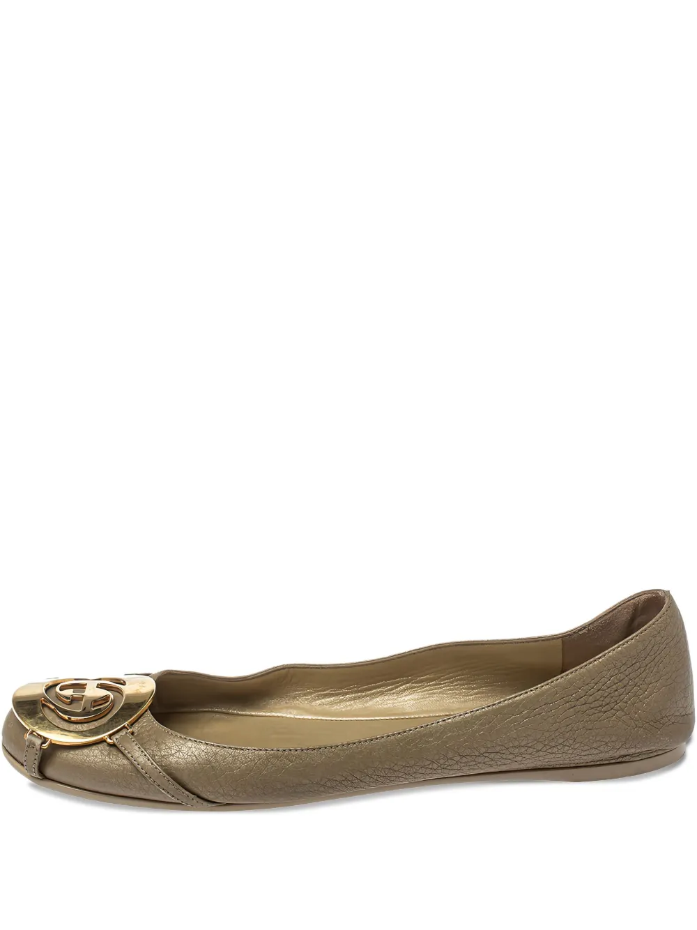 Gucci Pre-Owned Interlocking G ballet flats | Gold | Image 1