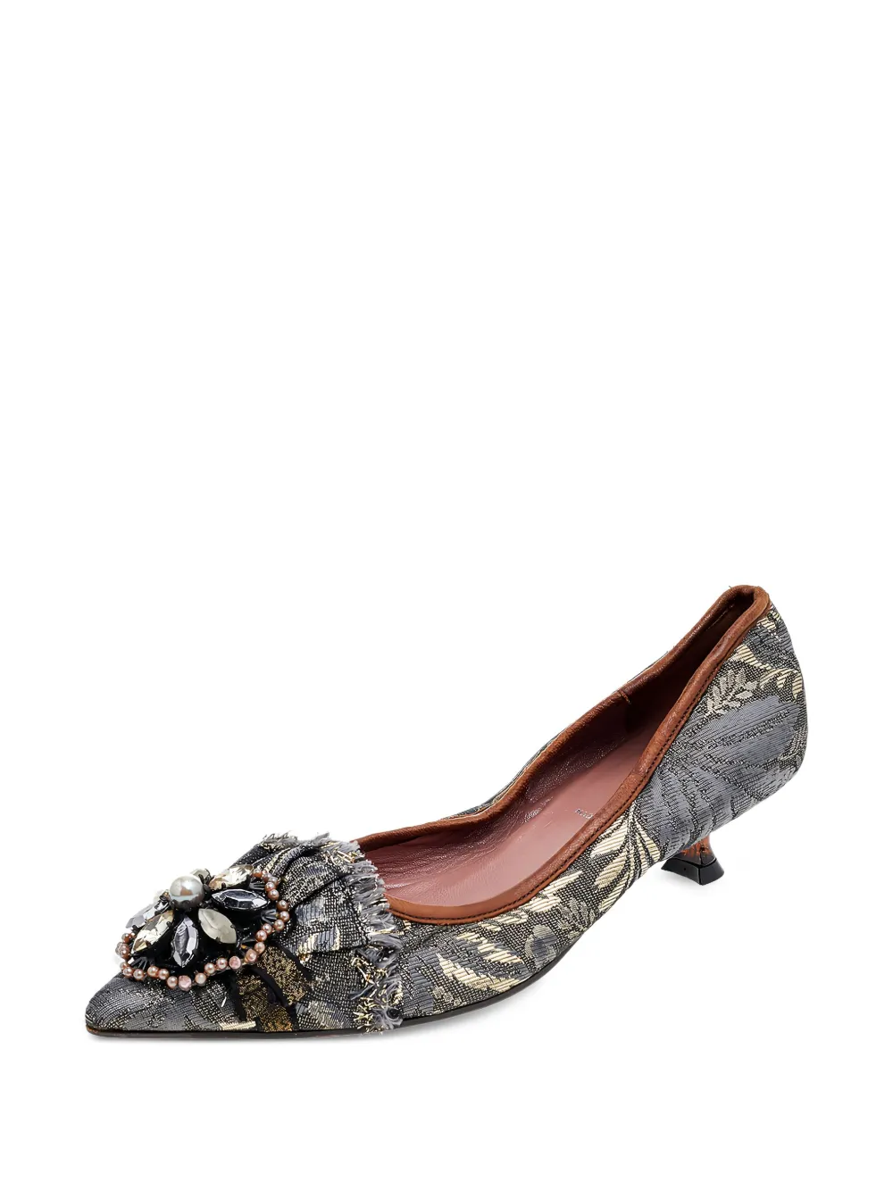 Miu Miu Pre-Owned 40mm floral-motif pumps | Image 2