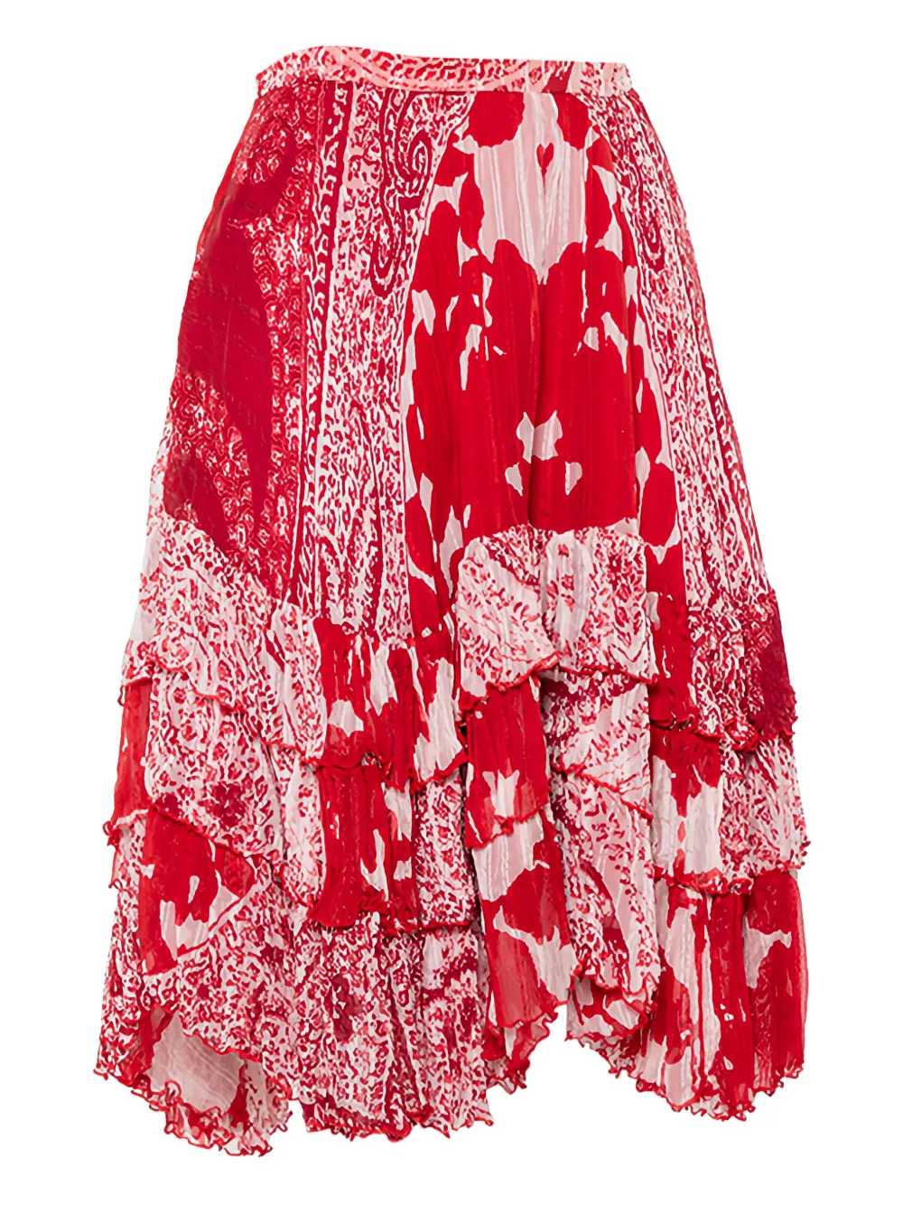 Etro Pre-Owned Asymmetrische zijden rok - Rood