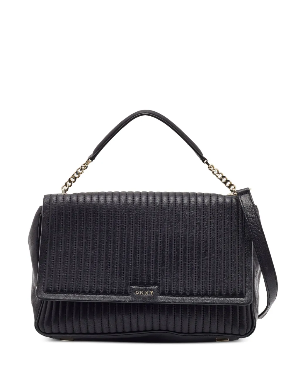 DKNY Vintage Pre-owned quilted leather shoulder bag | Black | Image 1
