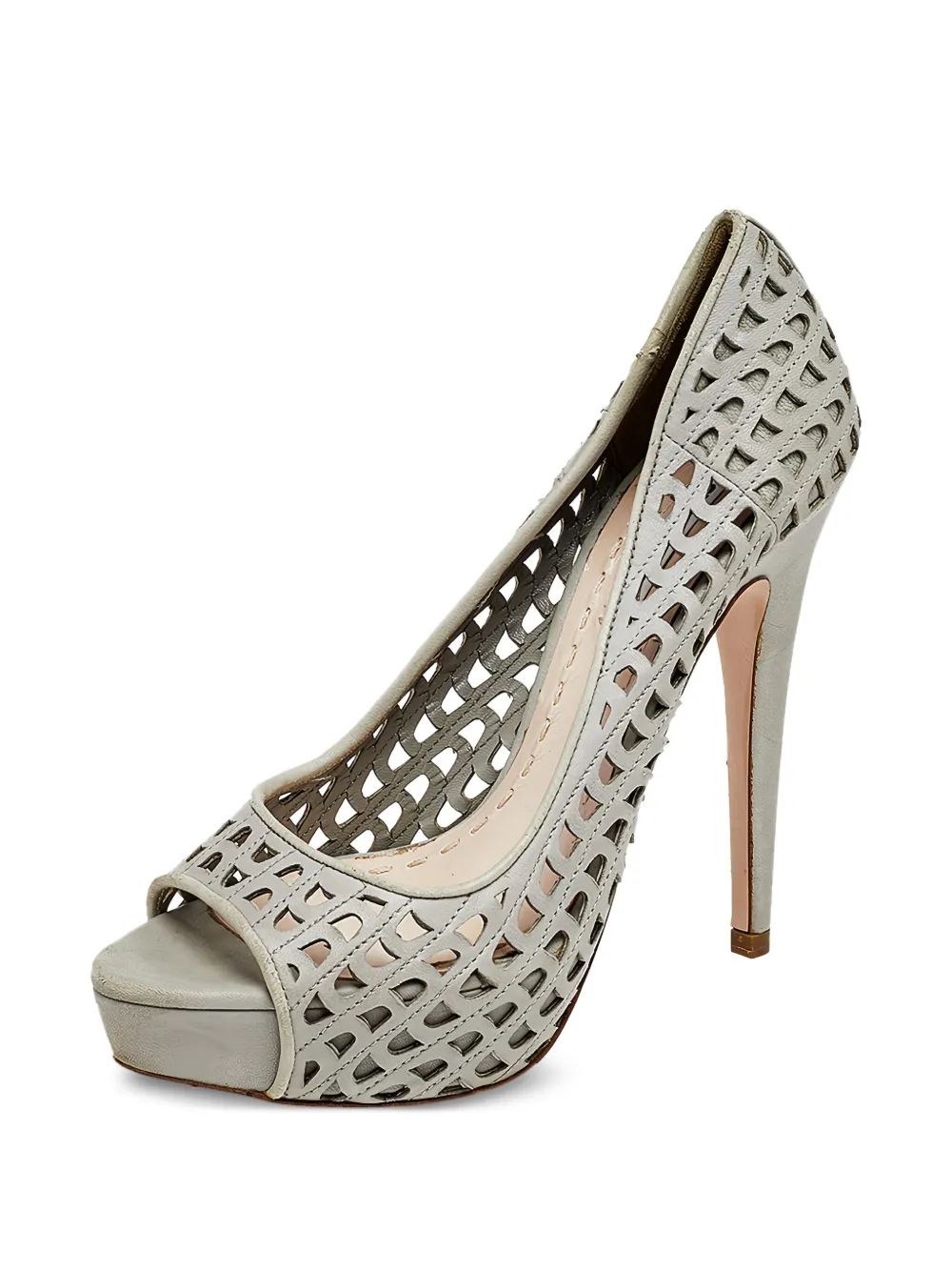 Miu Miu Pre-Owned 130mm laser-cut peep-toe pumps | Image 2