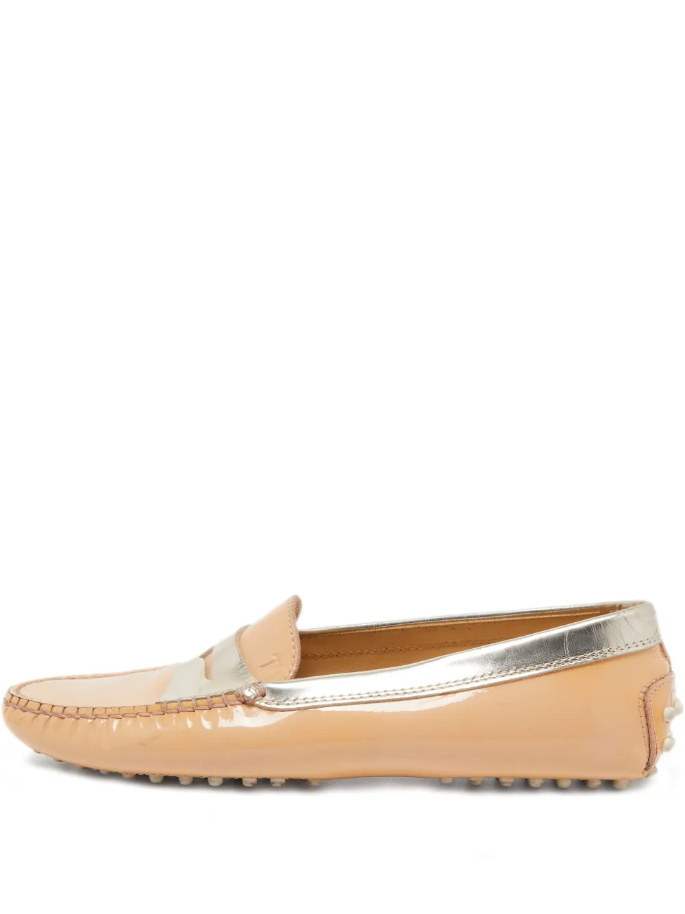 Tod's Vintage プレオウンド メタリック ローファー - ニュートラル Tod's Vintage プレオウンド メタリック ローファー - ニュートラル