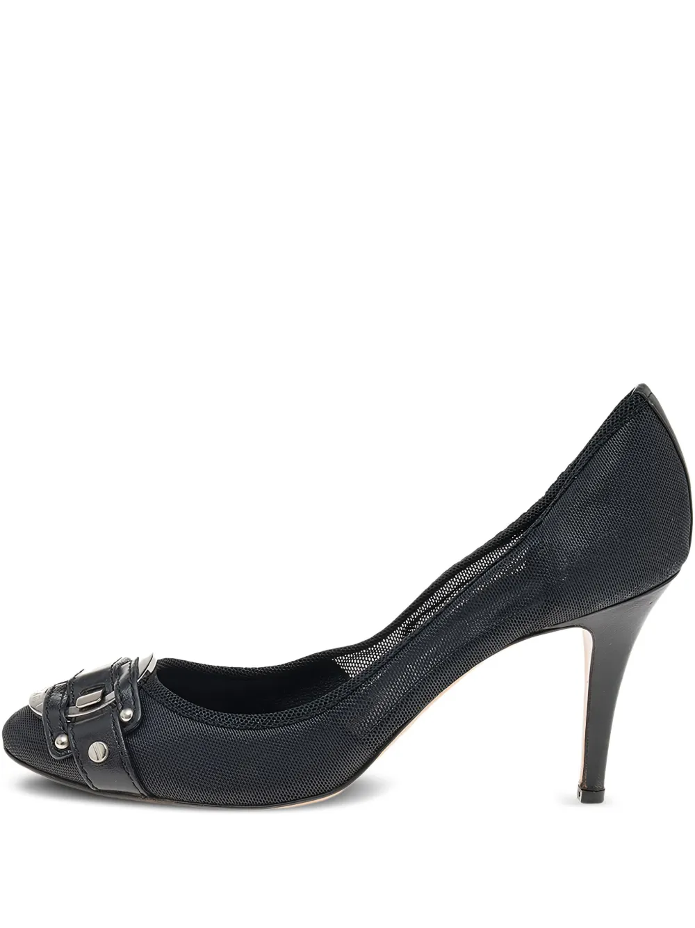 Casadei Vintage pre-owned mesh-panelled stiletto pumps | Black | Image 1