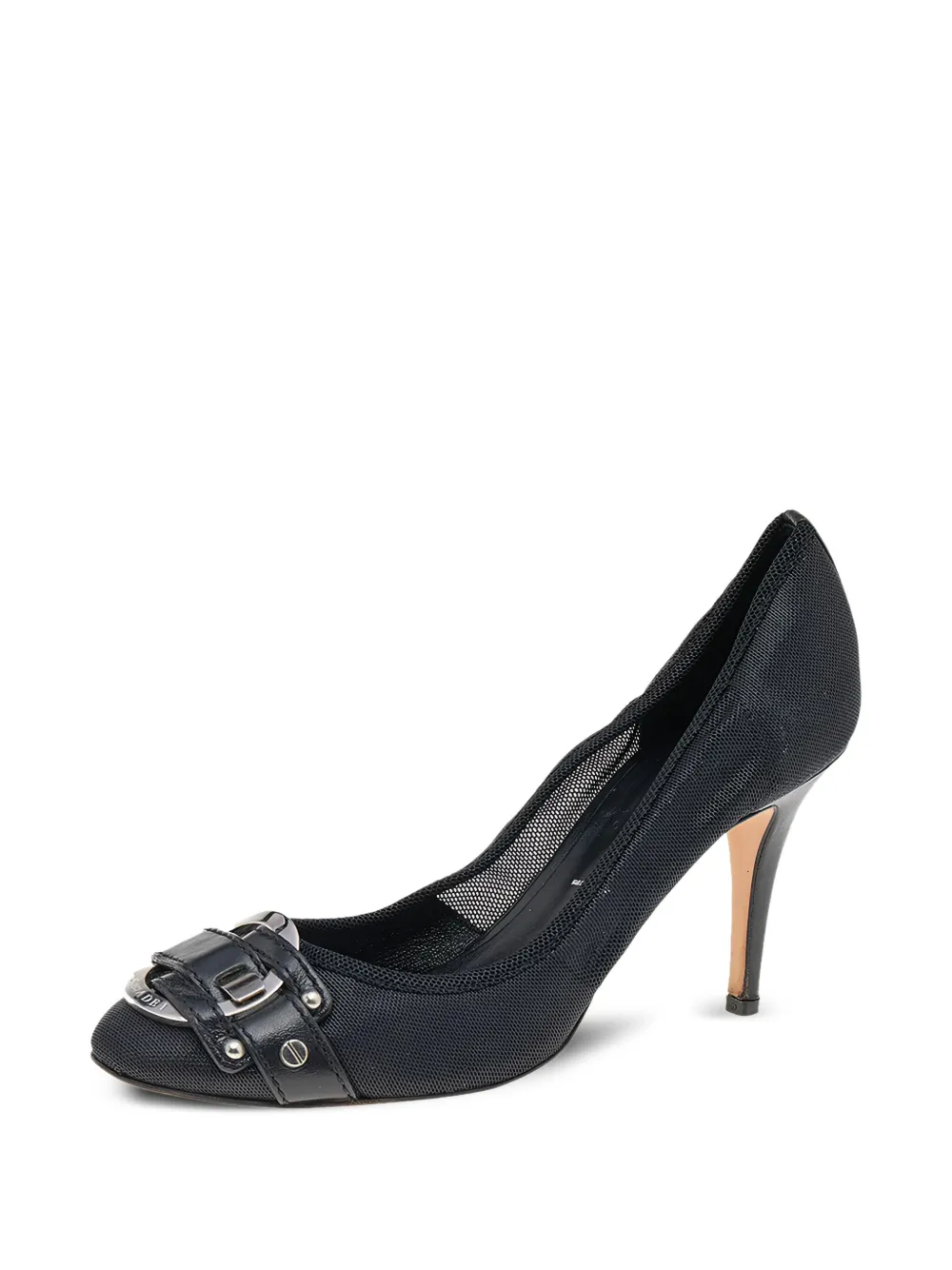 Casadei Vintage pre-owned mesh-panelled stiletto pumps | Image 2