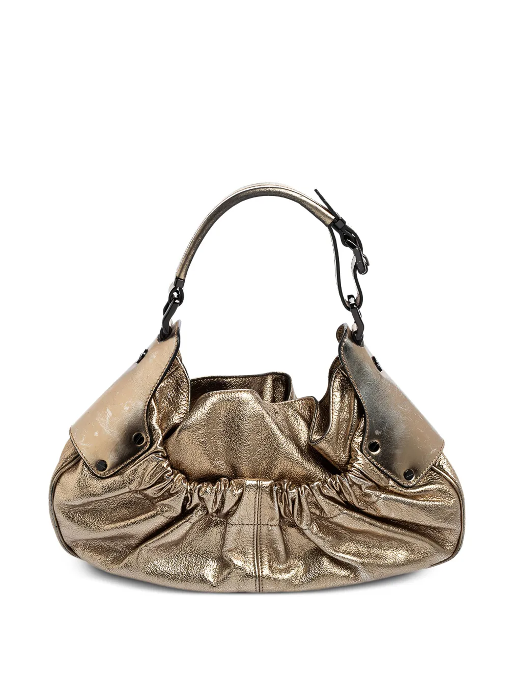 Burberry Pre-Owned Warrior metallic-effect shoulder bag | Gold | Image 1